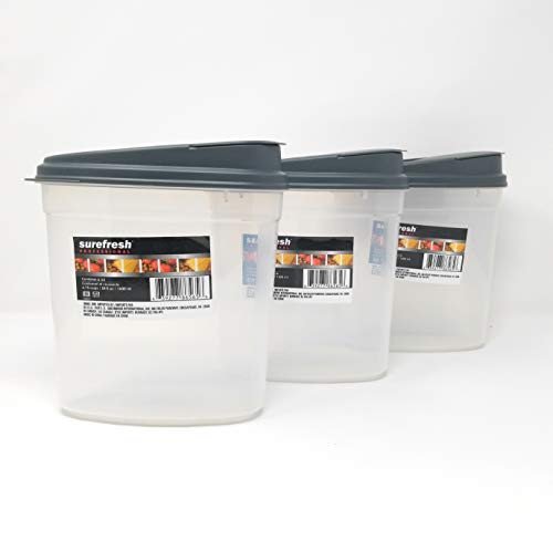 3-Plastic-Containers-Lids-3-Piece-Set-54oz-Cereal-Grain-Dispenser-Dry-Food-Storage-Container-Organizer-BPA-Free-Freezer-Safe