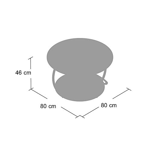 ASPECT CFT36/CH Monarch Coffee Table, Chrome, 80 x 80 x 46 cm