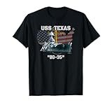 USS Texas BB-35 Battleship Veterans Warship Father Grandpa T-Shirt
