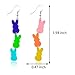 Easter Earrings for Women Easter Bunny Earrings Easter Eggs Rabbit Carrot Earrings Acrylic Easter Dangle Drop Earrings Easter Jewelry Gifts for Girls (B:style 1)