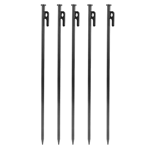 Ymiko Tents Stakes Multifunction Heavy Duty Metal Easy Penetration Corrosion Resistant Ground Stakes Camping Outdoor (40cm)