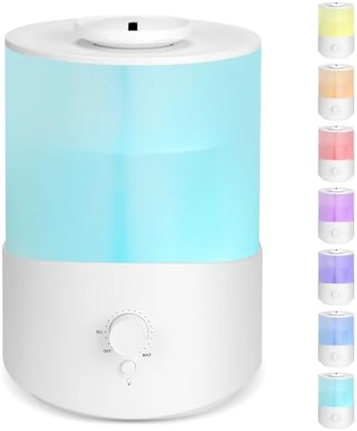 AiQInu Humidificador Ambiente, Humidificador de Aire 2.5L Top-Fil...