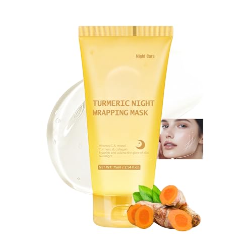 Turmeric Night Wrapping Mask, Peel-Off Face Mask Gel - Rich In Vi...
