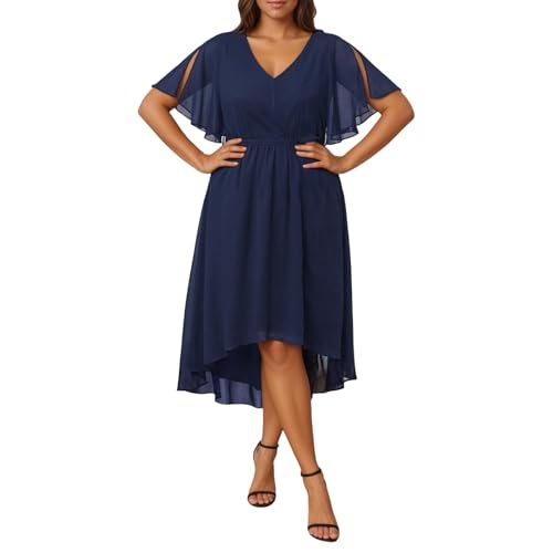 Robe à ourlet volanté fluide élégante en tissu d'une douceur exceptionnelle