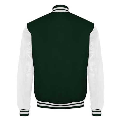 Image of Red And Black Letterman Jacket Men - Mens Black Varsity Letterman High School Baseball Bomber Jacket