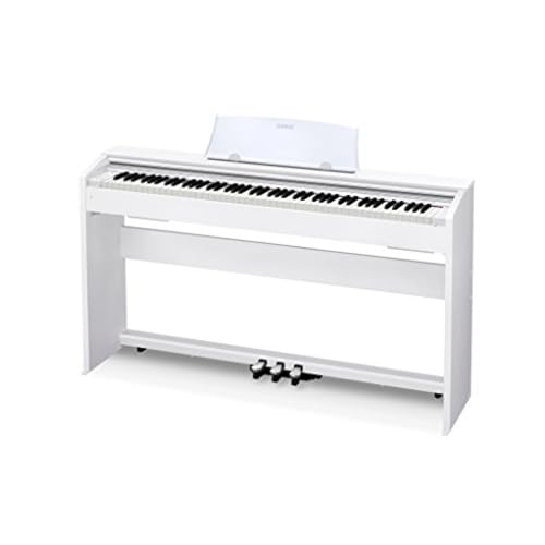 Image of Casio Privia PX-770 - 88-Key Weighted Console Digital Piano | Tri-Sensor II Scaled Hammer Action Keys | AiR Sound Source, 19 Tones, Concert Play, 16W Stereo Speakers, USB-MIDI | Elegant White Cabinet | 88 Weighted Keys with Simulated Ebony and Ivory Surfaces, Multi-Dimensional Morphing Air Sound Source with 19 Tones