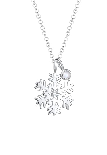 Collier flocon de neige en argent 925, le cadeau idéal avec cristaux pour elle