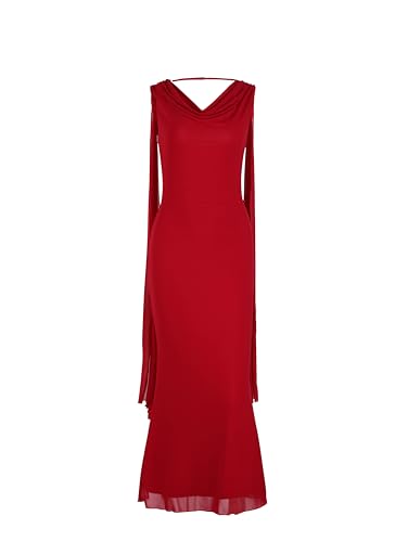 Image of Parthea Women's Summer Formal Wedding Guest Dresses Sleeveless Backless Long Elegant Evening Party Maxi Bodycon Dress