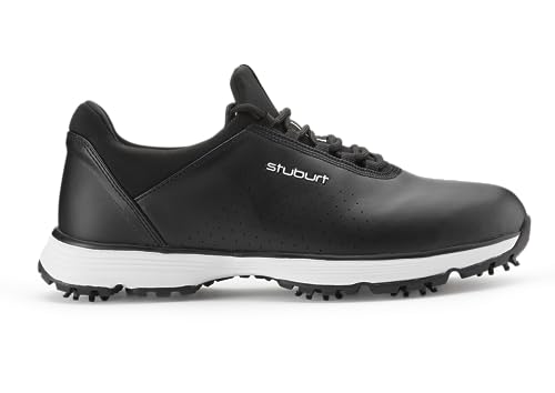 Stuburt Men's Evolve Classic Waterproof Comfort Spiked Golf Shoe Rain, Black, 9 UK