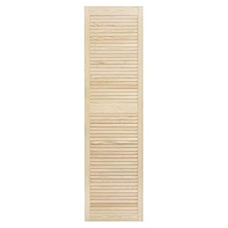 Louvre Door – Pine Wood – Vented Open – Ready to Paint Internal Louvre Cupboard Doors – Slatted Wardrobe Doors – Various Sizes (1700mm (67") Height, 444mm (17.5") Width)