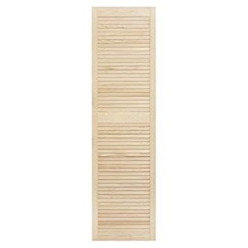 Louvre Door – Pine Wood – Vented Open – Ready to Paint Internal Louvre Cupboard Doors – Slatted Wardrobe Doors – Various Sizes (1700mm (67") Height, 444mm (17.5") Width)