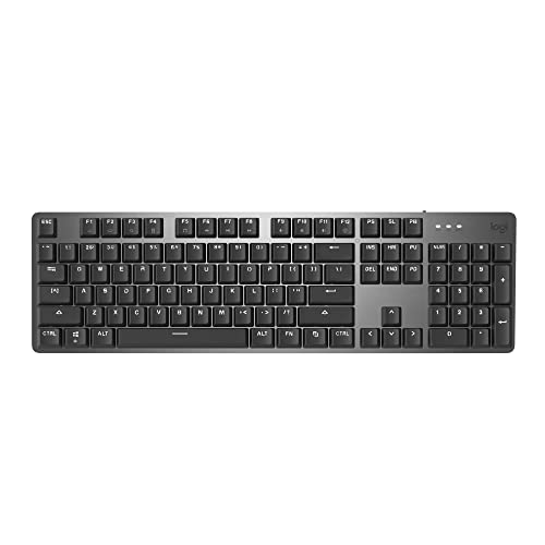 Image of Logitech K845 Mechanical Illuminated Keyboard, Mechanical Switches, Strong Adjustable Tilt Legs, Full Size, Aluminum Top Case, 104 Keys, USB Corded, Windows (TTC Red Switches)