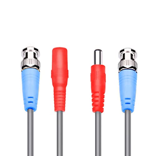 SANSCO 18.3m 60ft Coaxial Lead DVR Security System BNC RCA Connectors Power Cable 960H/720p/960p/1080p/3MP/4MP/5MP CCTV Cameras Digital Video Recorder