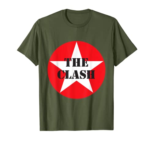 The Clash – Circle Star Olive Camiseta