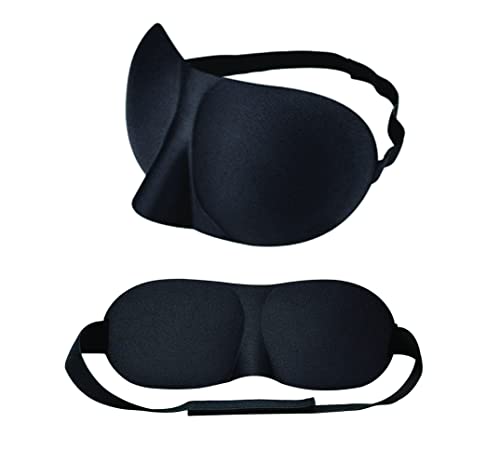 PARENCE - Masque de sommeil - Masque de nuit avec renforcement et encoche de nez - Masque confort molletonné - 23 X 9 Cm