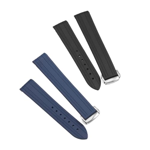 Correa de reloj de silicona con extremo curvo de 20 mm y resistente al agua 3