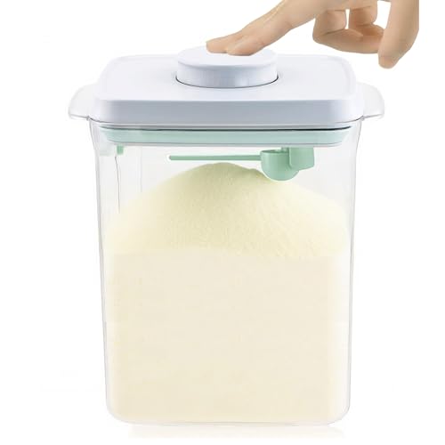Image of Cozey Daily Formula Container for Baby Formula Dispenser with Scraper and Scoop One Button Handy 1000g Milk Powder Container BPA-Free Airtight Formula Storage Containers 2300ml