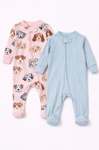 Image of TuddyBuddy Baby Girl's Cotton Printed Full Sleeves Sleepsuit /Footed Rompers for Baby Girl