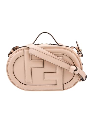 FENDI Bolsa tiracolo e ombro rosa claro com logotipo O'Lock, Rosa claro, Small