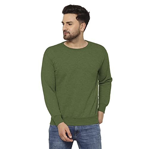 Image of Mack Jonney Fleece Round Neck Sweatshirt for Men (Pack of 2)-SW RN MLG OLV 02-P