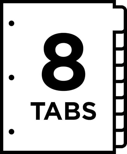 Avery Big Tab Write and Erase Dividers, 8 Tabs/1 Set, Durable Reinforced Holes, (23181) image 6