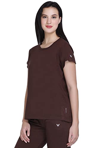 Image of GODFREY Women Round Neck Half Sleeve Cotton T Shirts