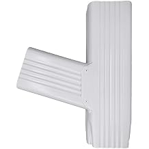 Straight Downspout Tie-in Funnels - 3x4 - Low Gloss White - Left Aligned | Made in The U.S.A
