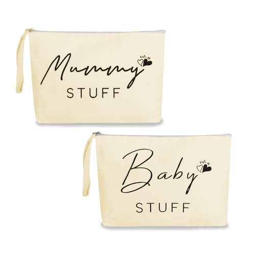 2 Pcs Kosmetiktasche Geschenke für Mama, Hautfarbe Windeltasche,Baby Geschenk Junge/Mädchen zur Geburt für Werdende Mütter