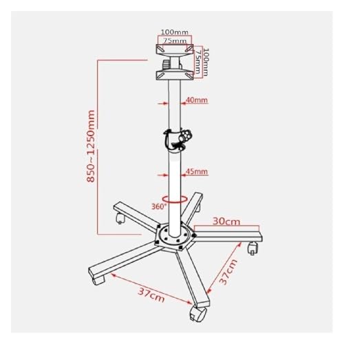 Soporte móvil universal para TV con ruedas y ajuste miniatura 4