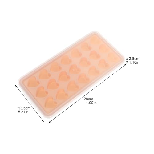 Molde para cubitos de hielo de silicona en forma de corazón 2 piezas miniatura 2
