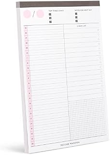 Daily Planner Pad, 60 Sheets A5 Daily Planner Notes Daily Agenda,Focus, Habit Tracker and to Do List Notepad Planning Pad with Tear-Off Pages,Task Notes Scheduler for Home School Work Office 20*12.5cm