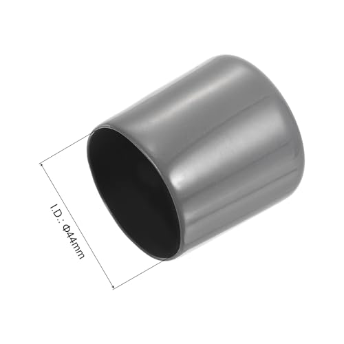 Image of uxcell 4pcs Rubber End Caps 44mm ID Vinyl Round End Cap Cover Screw Thread Protectors Dark Grey, 40mm Height