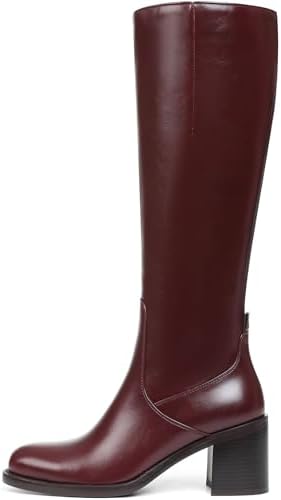 Mattiventon Knee High Boots Women Long Tall Boots Chunky Heel Rou...