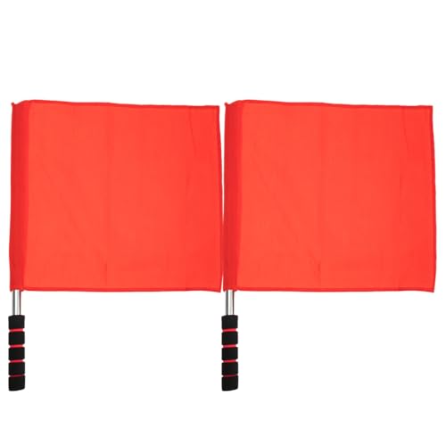 Housoutil Orange Flag Kayak Flag 2Pcs Sports Referee Flags Track and Field Sports Training Flag Linesman Flags Traffic Flags for Soccer Volleyball Football Track Horse Training Flag Safety Flag