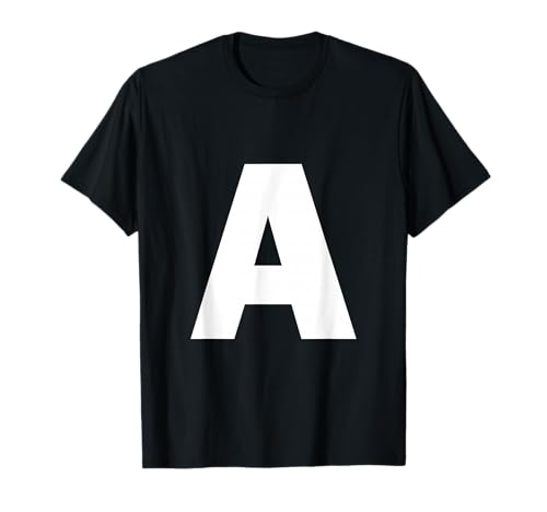 Letter A Capital Alphabet Monogram Initial T-Shirt Small