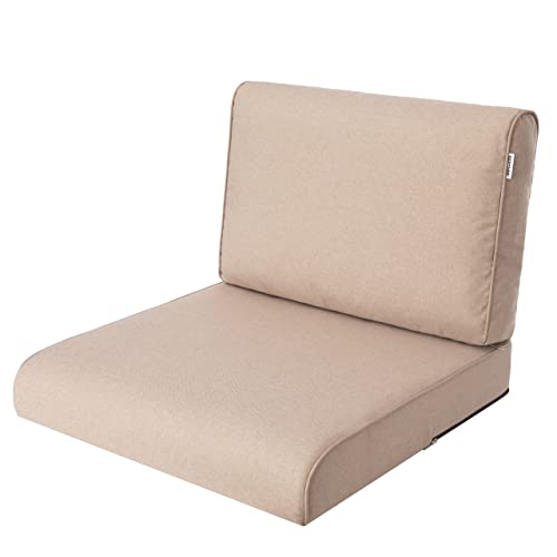 PillowPrim, Stulhkissen, Kissen für Rattansessel, Outdoor, Auflage, Palettenkissen, Sitzkissen, Rattanmöbel, Beige, 50 x 50 cm