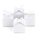 Kslong Baby Shower Favor Box Butterfly White Candy Box Wedding Birthday Party Gift Box Small Favor...
