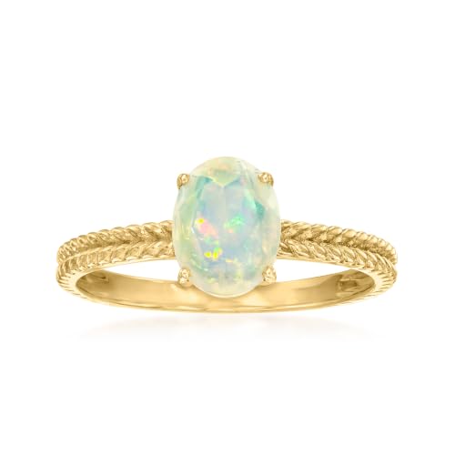 Ross-Simons Opal Twisted Ring in 10kt...