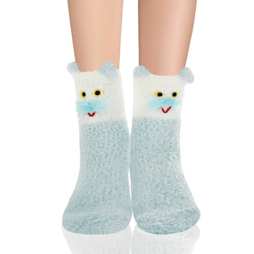 Image of Benefeet Sox Womens Girls Fuzzy Socks Cozy Winter Warm Fluffy Socks Soft Cute Animal Home Slipper Thick Plush Sleeping Sock
