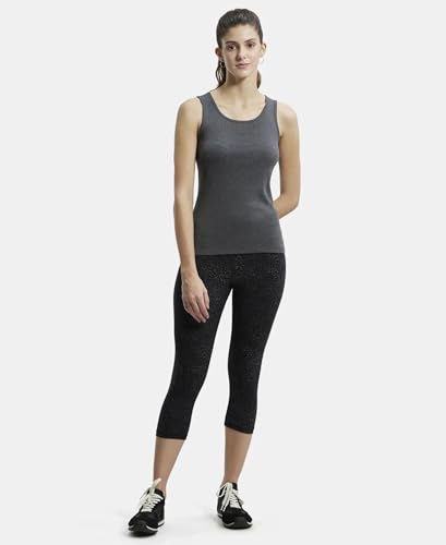 Image of Jockey A113 Women Super Combed Cotton Rib Fabric Slim Fit Solid Tank Top
