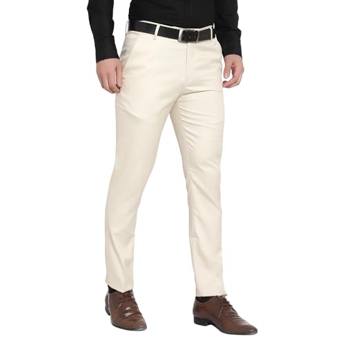 Image of The PS Men's Formal Regular Fit Cotton Blend Black, Dark Grey Combo Trouser (Pack of 2)