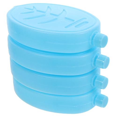 Happyyami Paquetes De 4 Unidades Ventilador De Aire Acondicionado Caja De Cristal De Hielo Congelador Helado Bloques De Congelador Frío Contenedor De Congelador Reutilizable