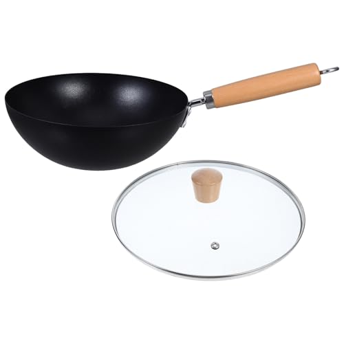 Wok pequeño de hierro con tapa 24 cm