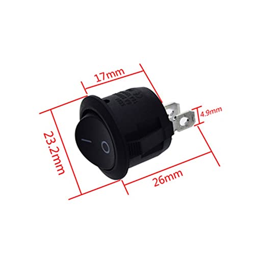 Interruptor basculante redondo 12v con diseño SPST de 2 pines para encendido estable en barcos 4