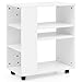 Produktbild FineBuy Regal 60x35x75 cm Weiß Regalwagen mit Rollen Holz | Schmales Küchen-Regal | Telefontisch Rollwagen Modern | Bücher-Regal schmal Standcontainer Hoch