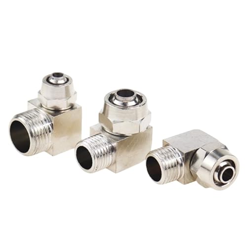 Racor neumático PL de cobre para automatización de talleres y paso de aire de 10mm 4