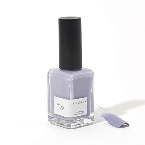 Sundays Non-Toxic Nail Polish, Glossy Shine Finish. No.29: Dusty Lavender, Long Lasting, Vegan & Cruelty-Free, 1.7 oz