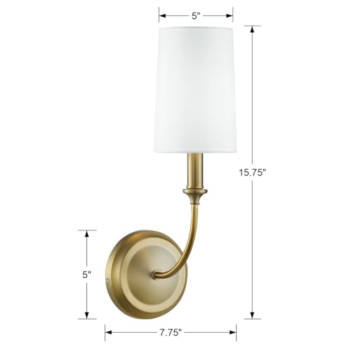 Image of Crystorama Libby Langdon Sylvan 1 Light Vibrant Gold Sconce