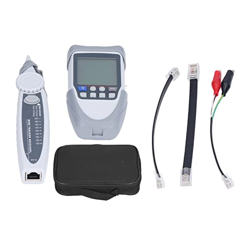 Network Cable Tester Digital Analogue PoE Ethernet Wire Finder Tracer Tool with LCD Display for Quick Cable Detection Diagnosis