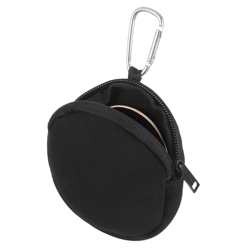 Ptwola Portable Ring Organizer Case with Anti-Lost Keychain, Portable Traveling Jewelry Storage Box Ring Holder Gym Sports Protective Container Bag for Coins Cards Headphones Toiletries Samples